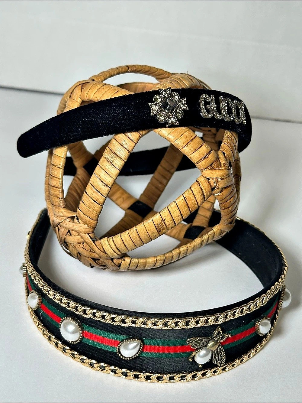 Gucci Striped Belt in Black & Green Like New